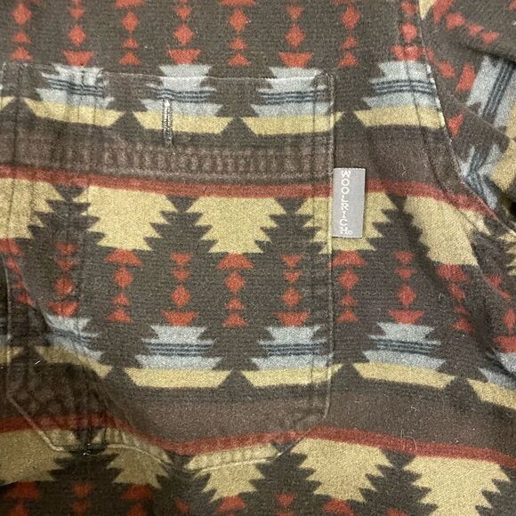 Woolrich Men’s Button Down Shirt Sz Med Aztec Southwest Blanket Flannel jacket - Picture 6 of 7